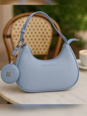 French Connection NWT $98 Sabrina  Powder Blue Shoulder Bag and Coin Purse